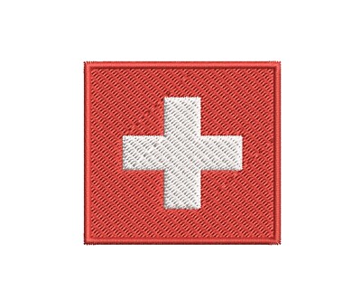 SWITZERLAND FLAG PATCH SWISS CROSS Confoederatio Helvetica embroidered iron-on