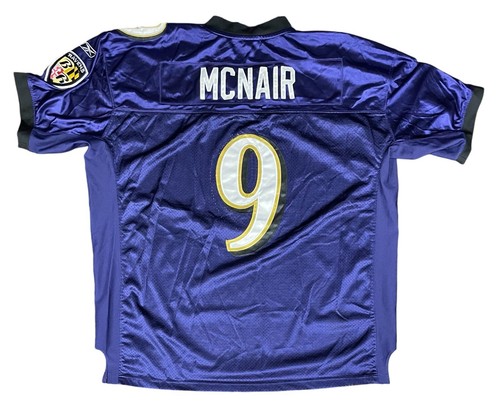 Baltimore Ravens Men Steve McNair 9 Sewn Football Jersey Reebok