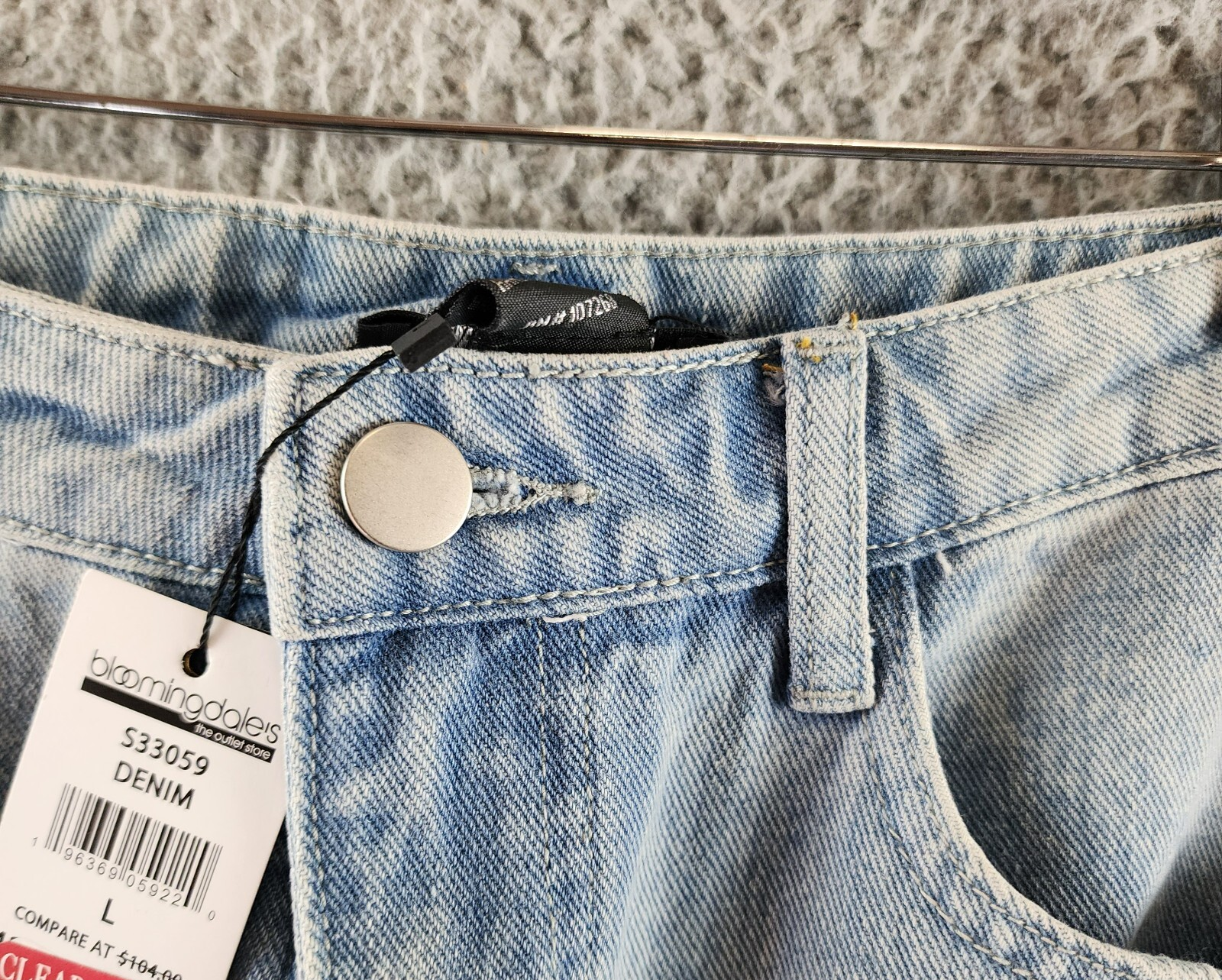 Gracia Straight Cut Midi Denim Skirt Women's L Blue Side Pockets Button Zip - Picture 5 of 17