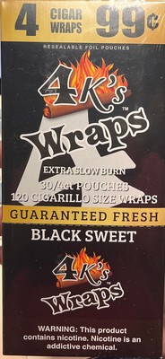 4 Kings Wraps 30/4 Pouches Black Sweet