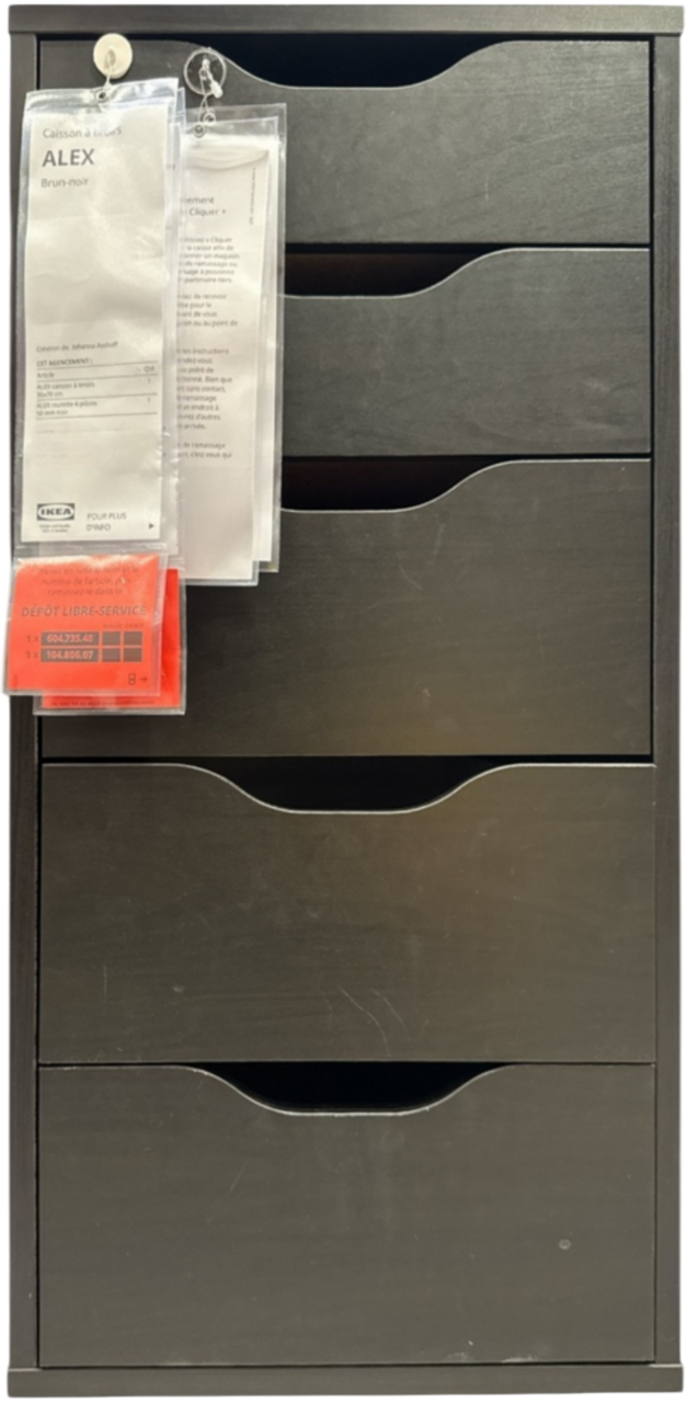 New IKEA ALEX Black-Brown Drawer Unit 36x70 cm (14 ⅛x27 ½