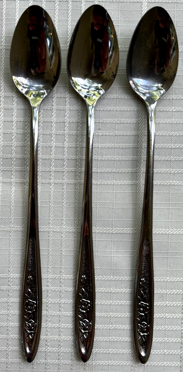 Set of THREE Ekco Eterna Stainless Japan Country Garden  Ice