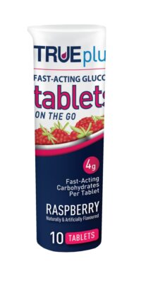 TRUEplus Glucose Tablets Raspberry 10ct  [ 3 Pack ]