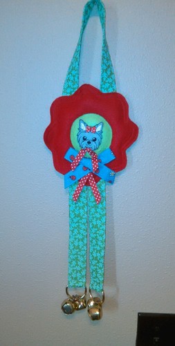 Puppy Dog  Housebreaking Potty Training Bells Handmade One of a Kind  #2