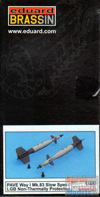 EDU648452 1:48 Eduard Brassin Paveway I Mk.83 Slow Speed LGB Non-Thermally