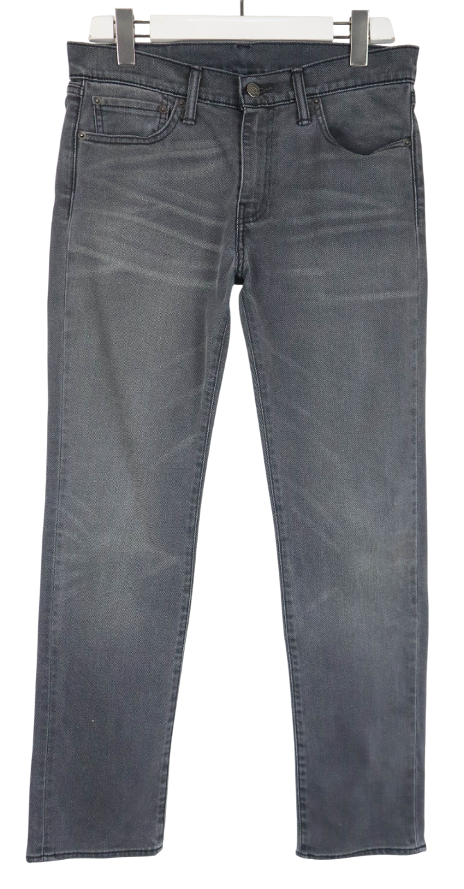 LEVI'S 511 Jeans Men's W32/L32 Slim Fit Grey Denim Whiskered