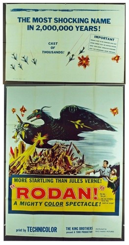 RODAN (1958) 9468 Movie Poster (41x81) U.S. Three Sheet