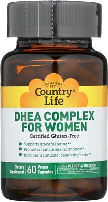 Комплекс Country Life DHEA для женщин, 60 веганских капсул
