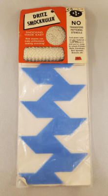 Smockruler Dritz No. 738 Measuring Marking Ruler Smocking Easy Stencil