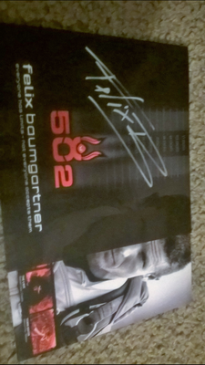 FELIX BAUMGARTNER HAND SIGNED FOLD OUT PROMO
