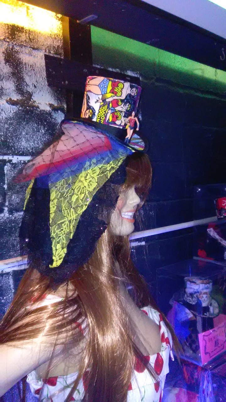 Ladies veiled Fascinator Topper -matching Clutch -Bridal -cosplay -Wonder Women