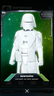 Snowtrooper 2016 Star Wars Card Trader S3 Green Gradient 1112 Digital SWCT