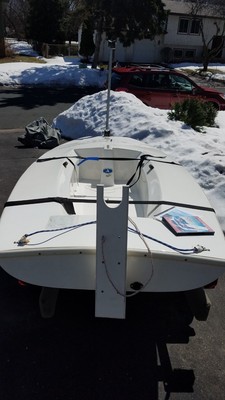 1998 Johnson Mini Scow Sailboat – Excellent Condition, Pampered and Garaged!!