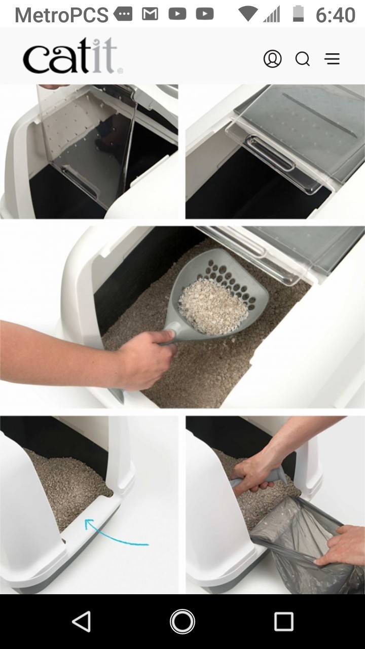 The Catit Magic Blue Litter Box Jumbo allows for optimal air filtration