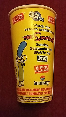 SIMPSONS- Promotional Ephemera, Lot of 23 Cups and Posters