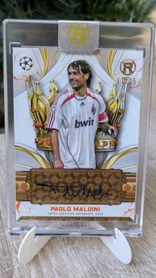 Paolo Maldini Auto /25 Crowned Legend 24/25 Topps Reverence UCC AC Milan
