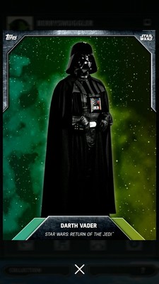 Darth Vader 2016 Star Wars Card Trader S3 Green Gradient 1056 Digital SWCT