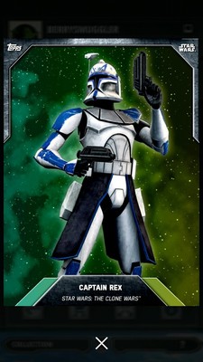 Captain Rex 2016 Star Wars Card Trader S3 Green Gradient 1055 Digital SWCT