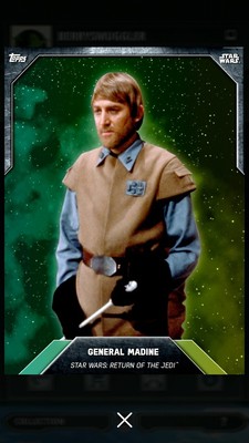 General Madine 2016 Star Wars Card Trader S3 Green Gradient 1090 Digital SWCT