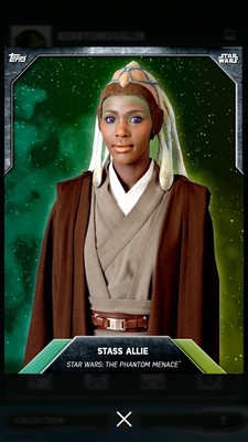 Stass Allie 2016 Star Wars Card Trader S3 Green Gradient 1232 Digital SWCT