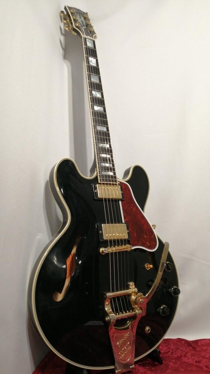Gibson CustomShop ES-355 Bigsby ハードケース付き Gibson 1959 ES-355 Reissue Ebony w/Bigsby VOS SN. A940587