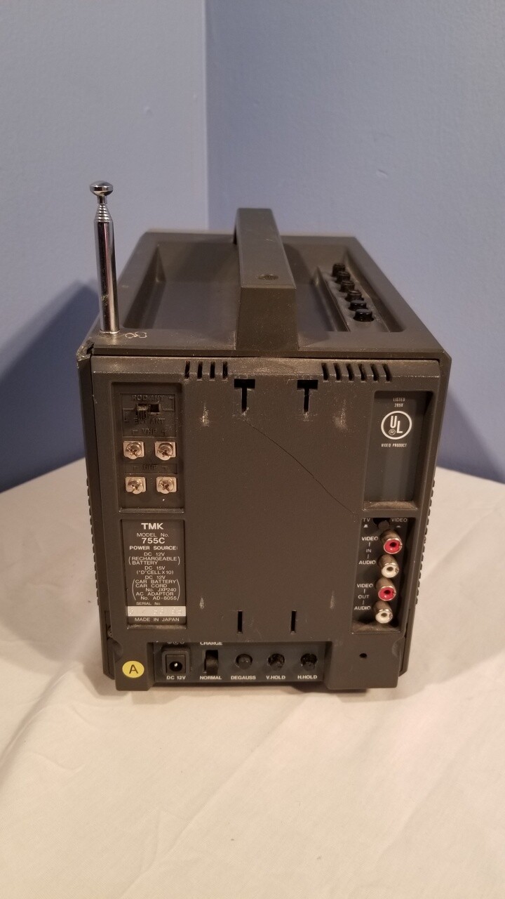 Vintage TMK Toyomenka Portable Color TV Model 755C Not Tested.