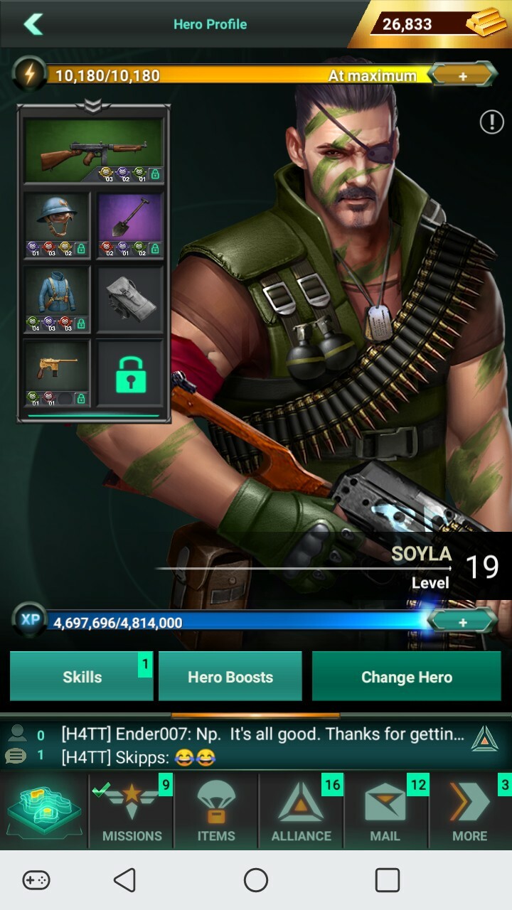 world war rising account, level 19, command center 16, fuel 3,232, gold 36,983