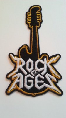 Def Leppard~Rock of Ages~Guitar~Embroidered Patch~4 3/8'' x 2 3/8''~Iron Sew On