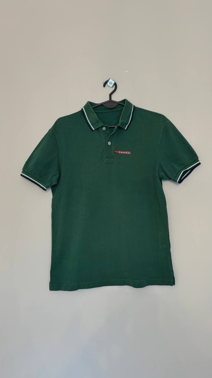 00s PRADA Sport Logo Polo Shirt – Size M Prada Sport Logo Polo Shirt SS (M) – fordgarmz