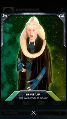 Bib Fortuna 2016 Star Wars Card Trader S3 Green Gradient 1182 Digital SWCT
