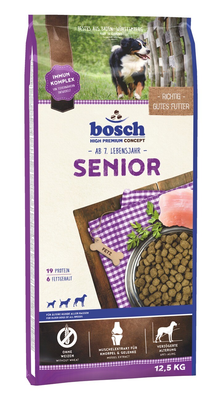 bosch Senior 12,5kg weizenfreies Hundefutter Trockenfutter für ältere Hunde