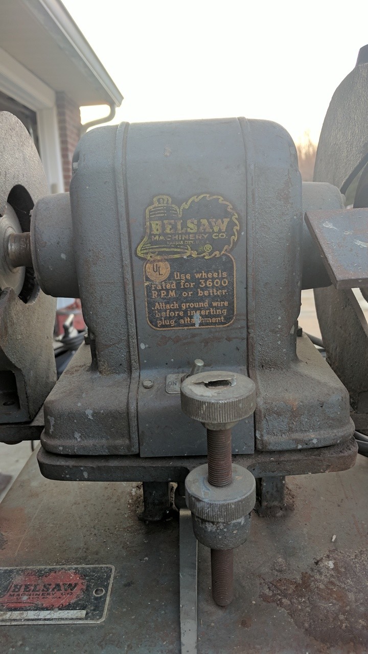 BELSAW SHARP ALL MODEL 10452 SAW BLADE SHARPENER BENCH GRINDER W OPERATOR MANUAL