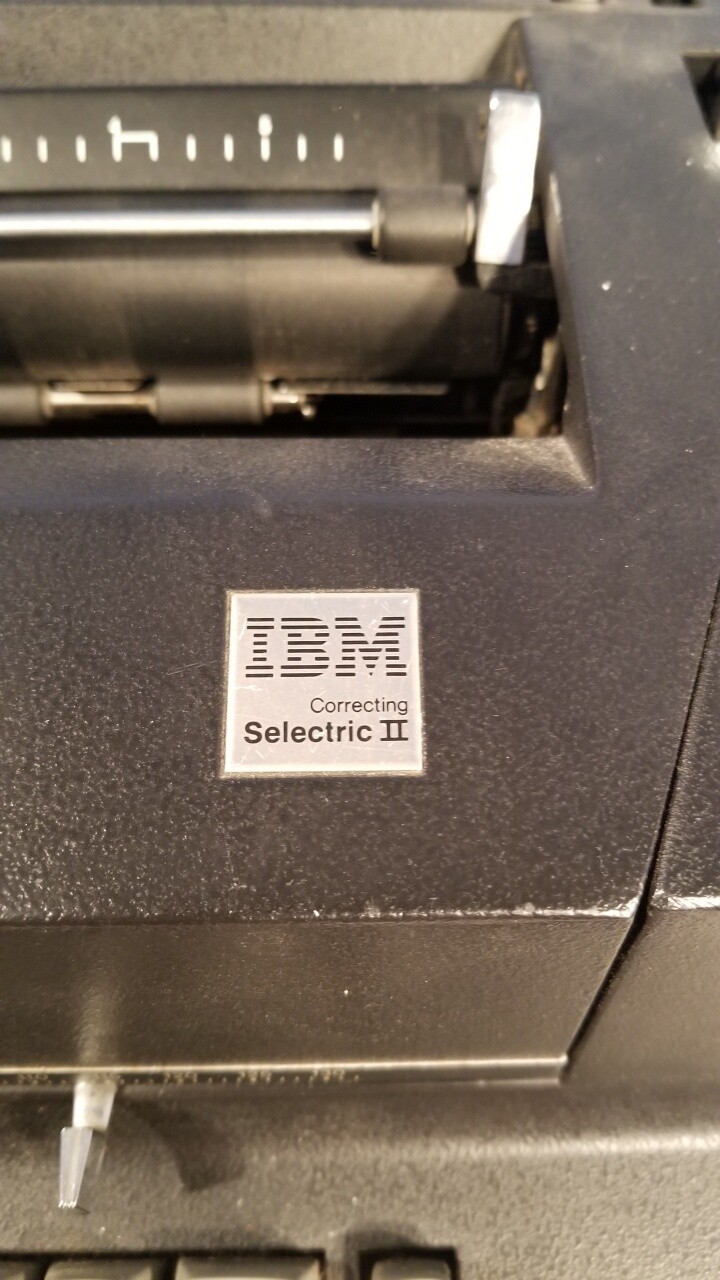 Vintage IBM Electric Correcting Selectric II Typewriter - Black + Extra Ribbon