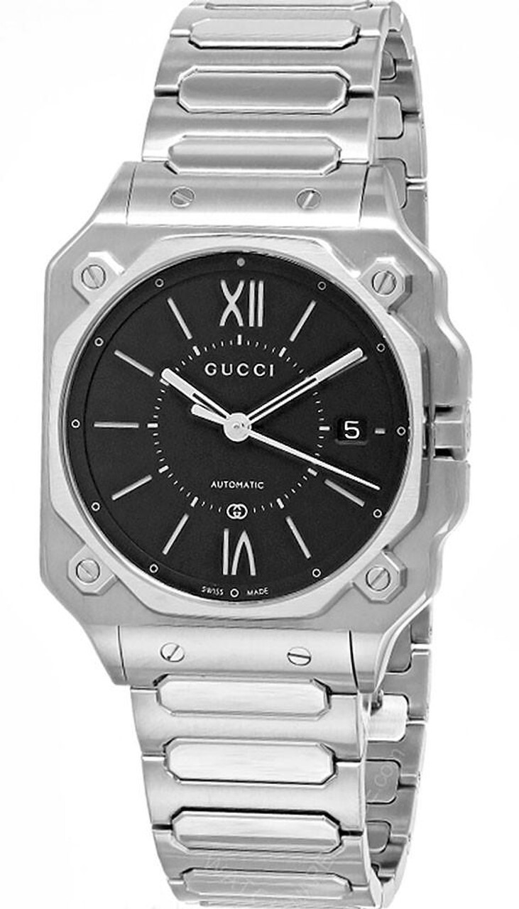 GUCCI TIMEPIECES 腕時計 GUCCI G-Flat Quartz Stainless Steel 36MM Black Dial Women's