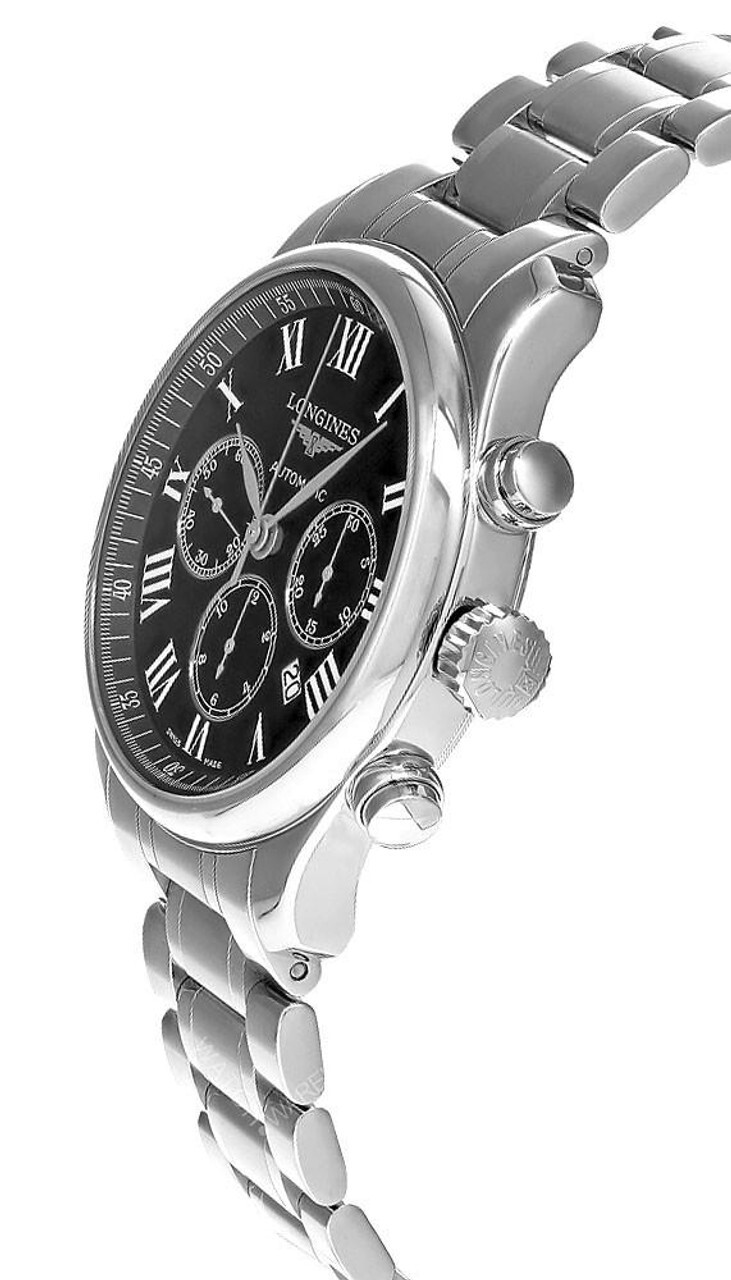 Pre-owned Longines Master Collection Auto 44mm Ss Black Dial Men's Watch L2.859.4.51.6