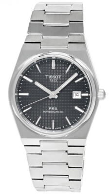 Pre-owned Tissot Prx Powermatic 80 Ss Black Dial Men's Watch T137.407.11.051.00