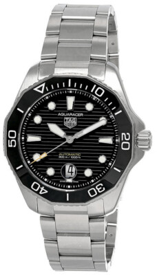 Pre-owned Tag Heuer Aquaracer Calibre 5 Auto 43mm Ss Men's Watch Wbp201a.ba0632