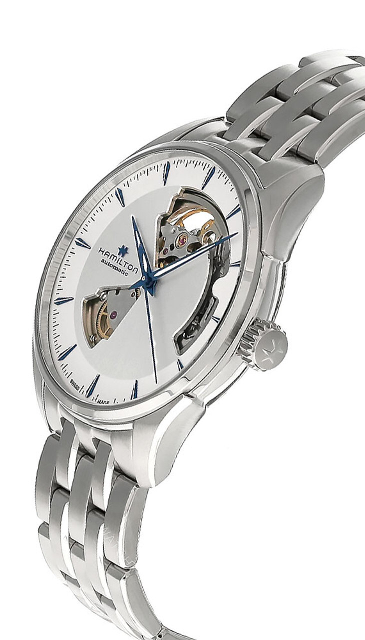 Pre-owned Hamilton Jazzmaster Open Heart Auto 40mm Ss Men's Watch H32675150