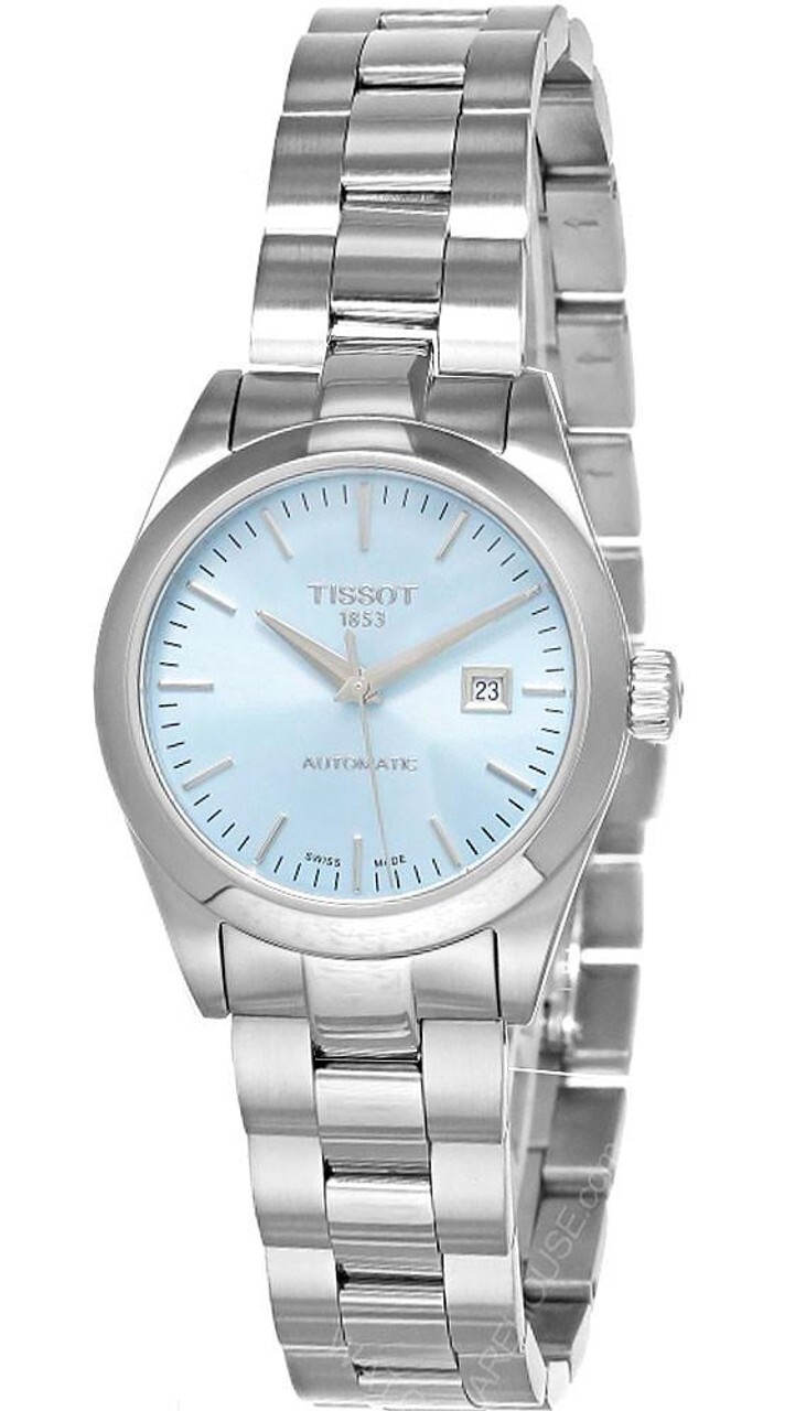 時計 TISSOT T-Classic Women's Automatic Tissot Couturier Automatic Silver Dial Pink Leather Strap