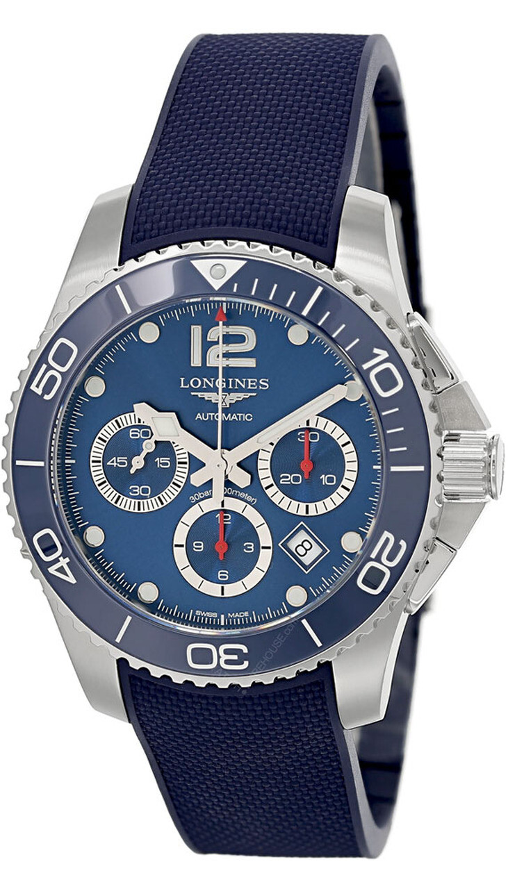 Pre-owned Longines Hydroconquest Chrono Auto 43mm Men's Watch L3.883.4.96.9