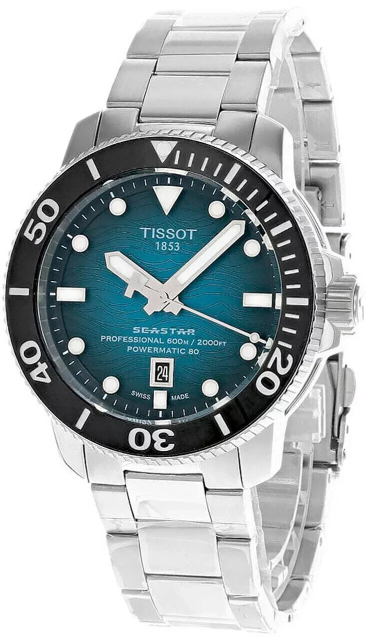 Pre-owned Tissot Seastar 2000 Professional Powermatic 80 Men's Watch T120.607.11.041.00ti