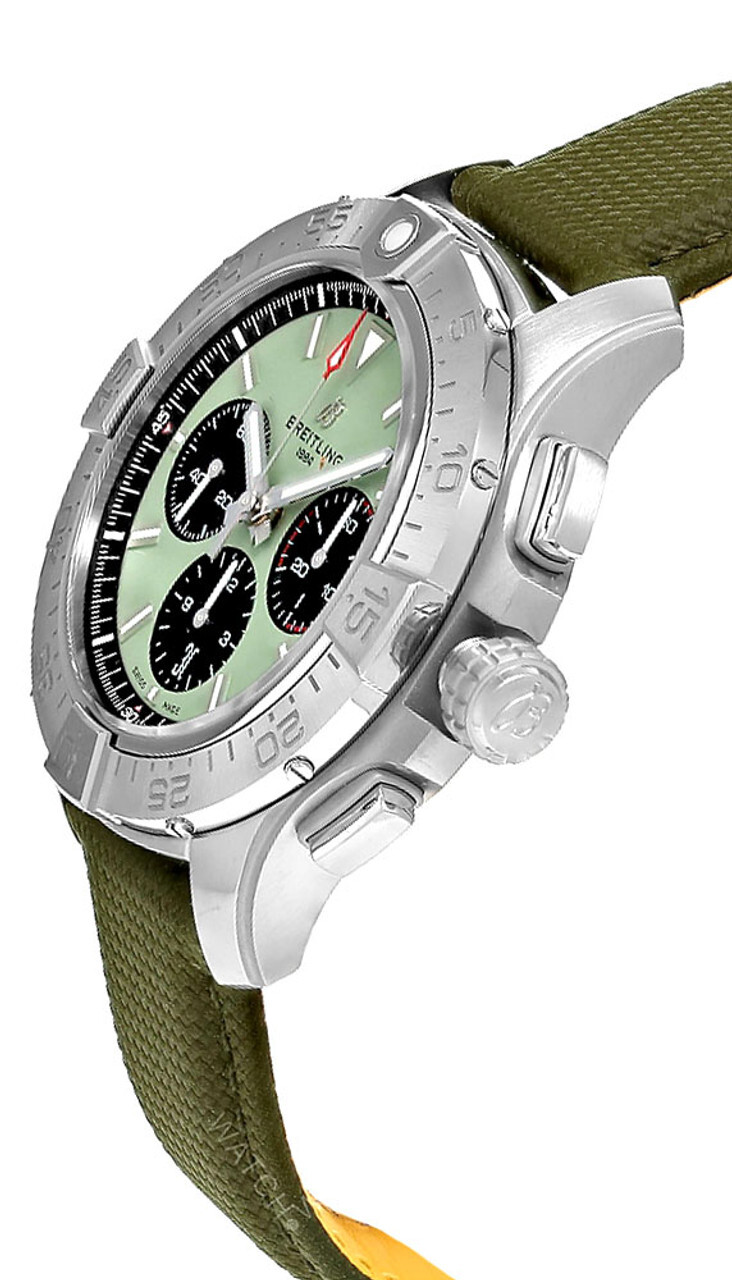 Pre-owned Breitling Avenger B01 Chrono 44mm Green Dial Men's Watch Ab0147101l1x1