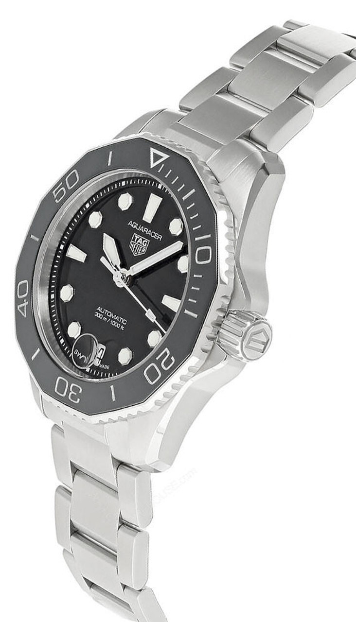 Pre-owned Tag Heuer Aquaracer Auto 36mm Ss Black Dial Women's Watch Wbp231d.ba0626