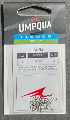 Tiemco TMC 921 Dry Fly Hooks - Qty 25 - Size 18
