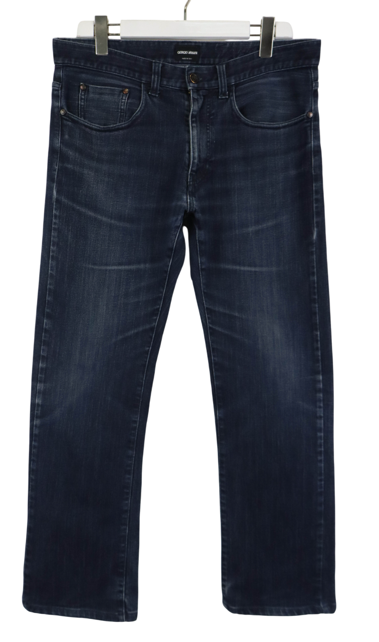 GIORGIO ARMANI 34デニム GIORGIO ARMANI Jeans Men's W34 Dark Blue Straight Fit