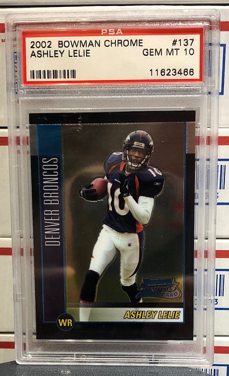 2002 BOWMAN CHROME ASHLEY LELIE ROOKIE, #137, GRADED PSA GEM