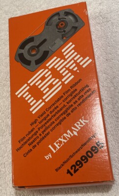 IBM Typewriter Black Film Ribbon Lexmark #1299095 High Yield Correctable NEW