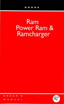 Dodge Truck D/W 150-350 - Gas 1992 Maintenance/Owners Manual Book