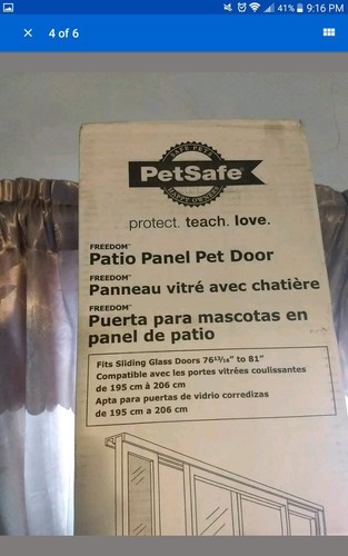 PetSafe Sliding Door Pet Patio Panel Small Satin Aluminum Flexible Soft Flap New