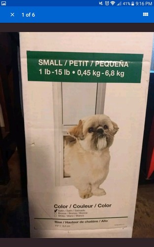 PetSafe Sliding Door Pet Patio Panel Small Satin Aluminum Flexible Soft Flap New